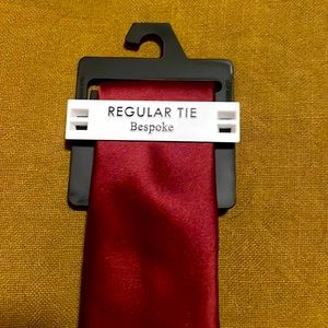 NWT Bespoke Solid Tie Dark Red Burgundy